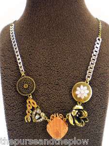 NEW! FOSSIL MYSTIC ICONS MULTI CHAIN CHARM NECKLACE NWT  