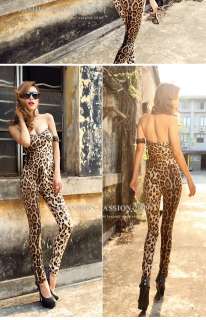   Padding Wild Sexy Overall Jumpersuit Romper Animal Print 247  