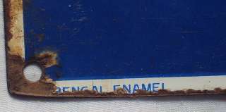 KIRON BULB Old Porcelain Enamel Sign Board C1940 Rare  