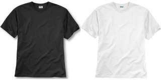 New 4 X Gildan Heavy Cotton T Shirts Black and white Large