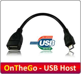 microUSB USB HOST OTG [on the go] Kabel für Toshiba TG 01 TG01 