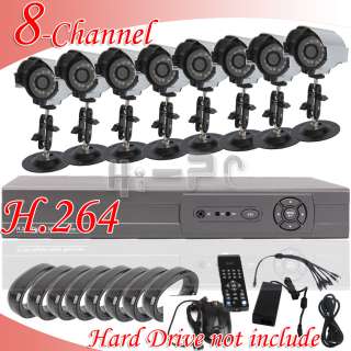   264 Surveillance DVR Security CCTV Outdoor Camera System Night Vision
