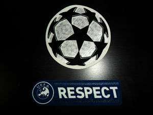 TOPPA PATCH CHAMPIONS LEAGUE + UEFA RESPECT UFFICIALI BADGE ORIGINALI 