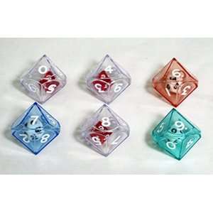  10 Sided Double Dice; Set Of 6; no. KOP12618: Office 
