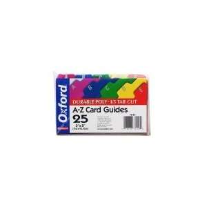  Esselte A Z Durable 1/5 Cut Tab Poly Card Guide Office 