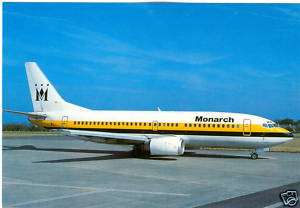 MONARCH AIRLINES BOEING 737 300 G MONG POSTCARD JERSEY  