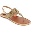 Steven by Steve Madden Braidey Beaded Leather or Suede Thong Sandal