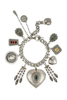Jeweled Locket Charm Bracelet by Mawi   Metallic   Buy Jewellery 