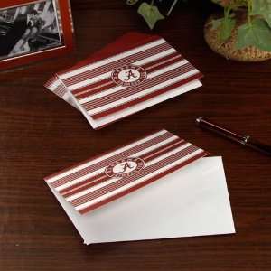  Alabama Crimson Tide 10 Pack Striped Folded Note Cards 
