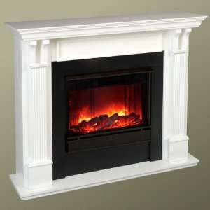   Real Flame Ashley Indoor Electric Fireplace in White