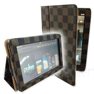   Folio Case Cover With Stand for  Kindle Fire 7 Tablet   Brown