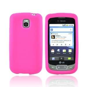    PINK For LG Optimus T Silicone Rubber Skin Case Cover Electronics