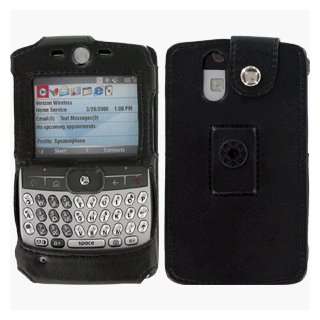  Motorola Q Black Leather Case w/Swivel Electronics