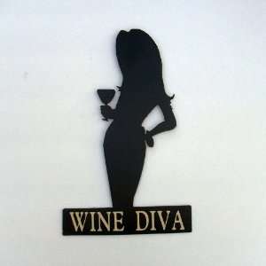 Winery,Wine,Sign,Metal Art,Bar,Home,Cocktail,Vineyard,Wine Diva,Female 