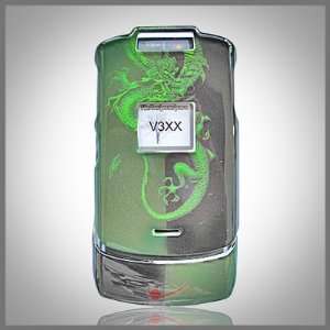 Green Dragon on Black Designd ABS Design case cover for Motorola 