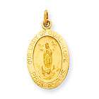 14K GOLD VIRGIN MARY LADY OF GUADALUPE MEDAL CHARM  