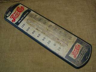 Vintage 1930s Pepsi Thermometer  Antique Old Pepsi Cola Sign Soda 