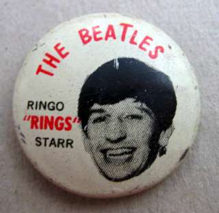 RINGO STARR BEATLES ORIGINAL 1964 PINBACK BUTTON #449  