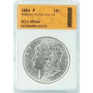  1884 P MS66 Morgan Silver Dollar SGS Graded: Everything 