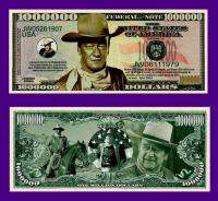 99 JOHN WAYNE Million Dollar Novelty Bill  