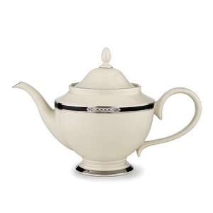    Lenox Hancock Platinum Ivory China Teapot