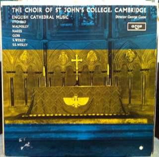 CHOIR OF ST JOHNS english cathedral music LP VG+ Oval  