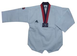 Quality Adidas Black+Red collar (POOM) uniform for Children