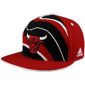  adidas Chicago Bulls Red Spiral Flat Bill Fitted Hat 