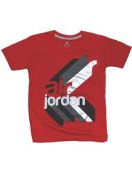 Jordan Boys 8 20 Red Air Jordan Logo Short Sleeve Tee Shirt