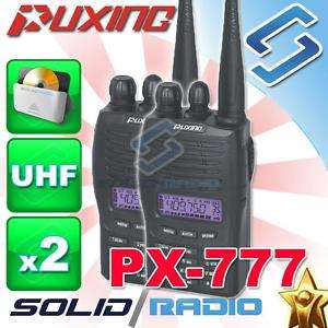 2x PX 777 UHF 400 470MHZ ham radio FREE Earpiece Cable  