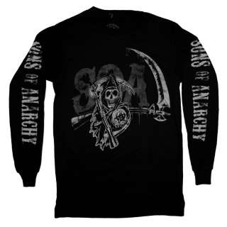 Sons Of Anarchy SAMCRO Grim Reaper Distressed TV Show Long Sleeve T 