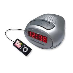  SuperSonic SC 370 Silver Digital Alarm Clock AM FM Radio w 