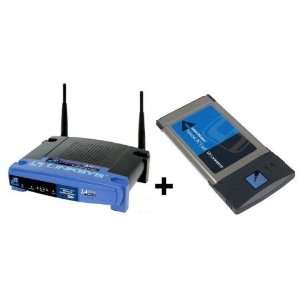  Linksys Wireless Router and Wireless Laptop Network Card 
