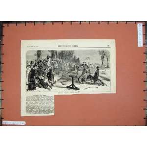  1857 Ice Skating Parks Winter Sport People Old Print: Home 