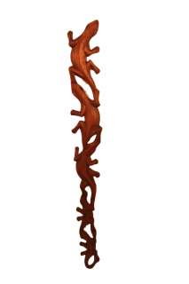 Gecko PANEL of Lizard HAND CARVED Wood Bali ART WALL  