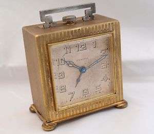 Vintage Zenith Art Deco Travel Table Alarm Clock  