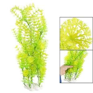   Green Yellow Artificial Plastic Long Grass for Fish Tank
