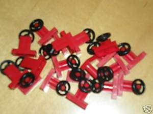 Lego Lot of Car Parts 20 Steering Wheels RED  