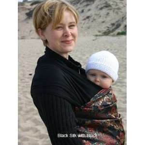  Moby D Wrap Baby Carrier Silk Panel   Black Baby