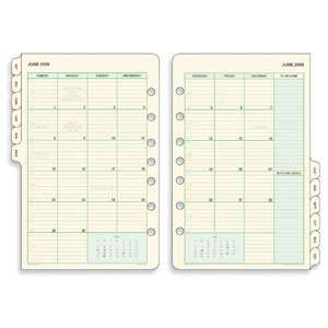  Day Timer Desk 2 Page Per Month Tabbed Calendars, Starts 