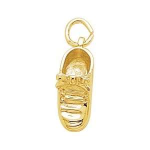    Rembrandt Charms Baby Shoe Charm, Gold Plated Silver Jewelry