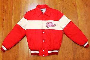   Wings Men Red Jacket NHL Shain Hockey Red BOMBER MADE CANADA  