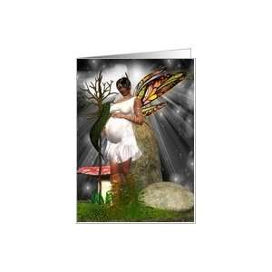  Baby Shower Card   African American Fairy Card: Health 