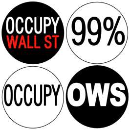 OCCUPY WALL STREET button set pins badges we are the 99% protest 