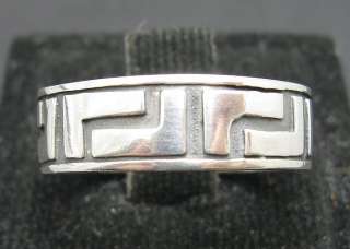 STERLING SILVER RING BAND SOLID 925 MEANDER NEW SIZE 4   12  