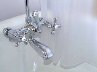 Clawfoot Tub faucet AND Elephant Spout w/Curtain Rod  