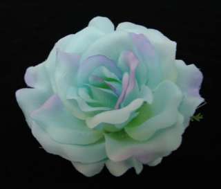 12 Blue Rose Silk flower Wedding Decoration and Craft  
