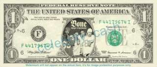 Bone Thugs N Harmony One Dollar Bill   Mint  