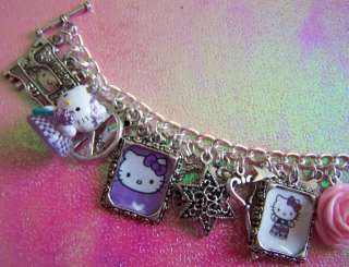 Hello Kitty Themed Charm Bracelet Handmade By Tattoo.Heroine