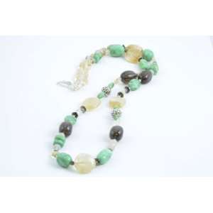  Barse Sterling Silver Long Multi Stone Necklace: Jewelry
